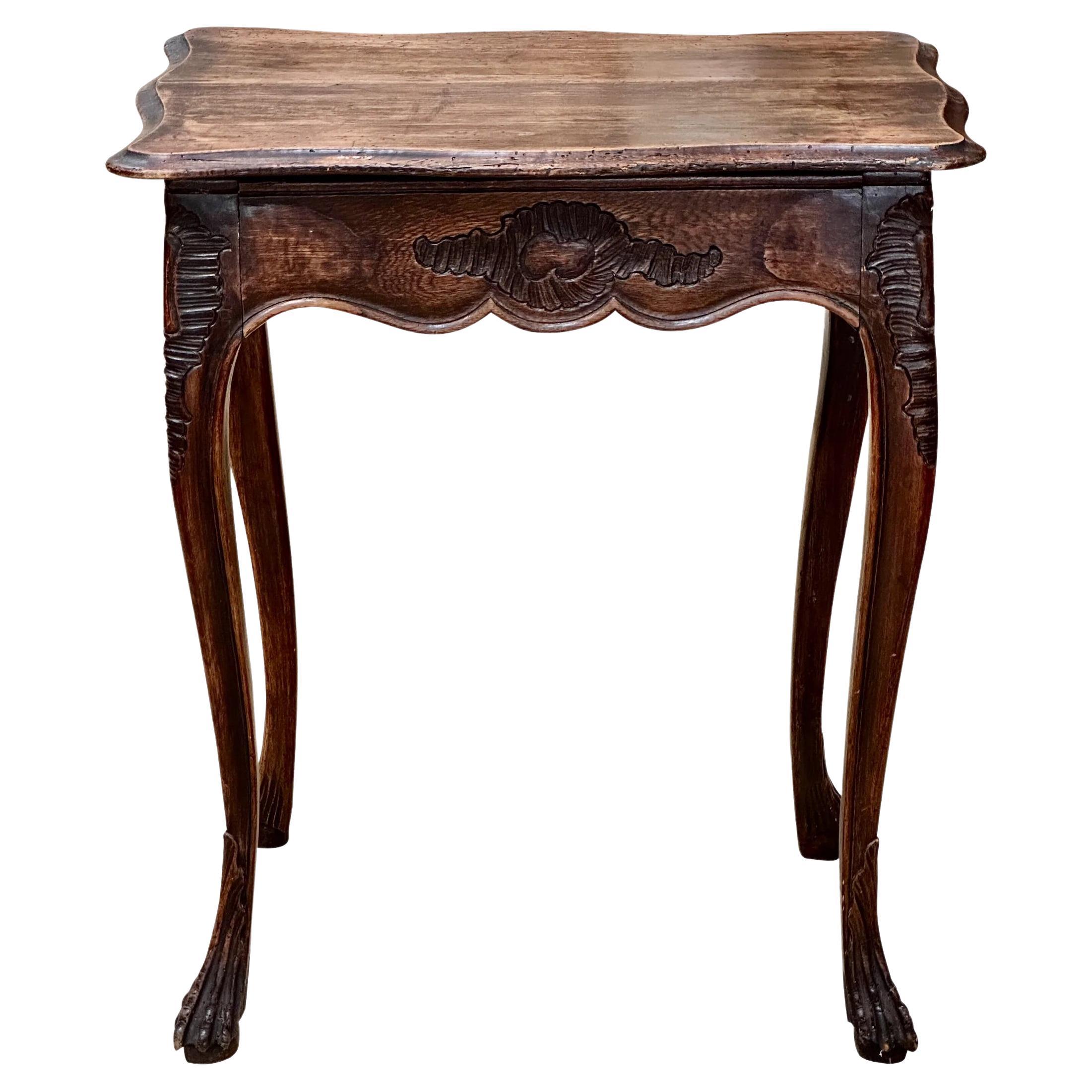 18th Century Louis XV French Provincial Side Table For Sale