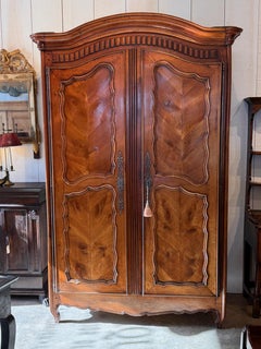 18th Century Louis XV Fruitwood Armoire