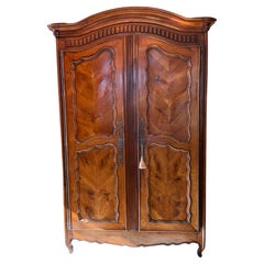 18th Century Louis XV Fruitwood Armoire
