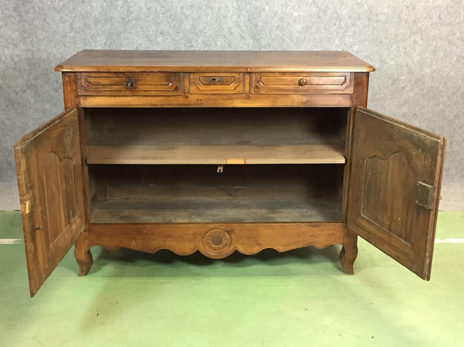 French 18th Century Louis XV Fruitwood Buffet For Sale