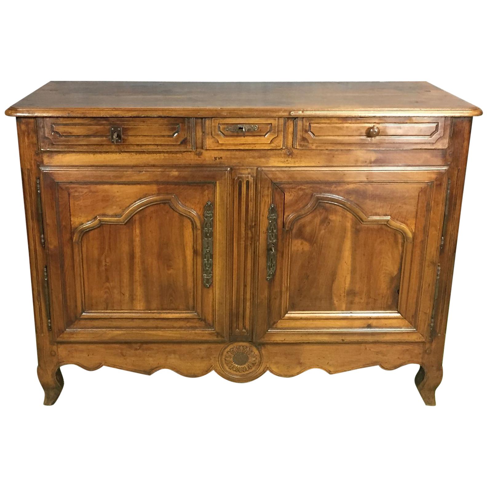 18th Century Louis XV Fruitwood Buffet For Sale