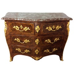 18th Century French Louis XV Kingwood Commode Chest of Drawers by Pierre Roussel