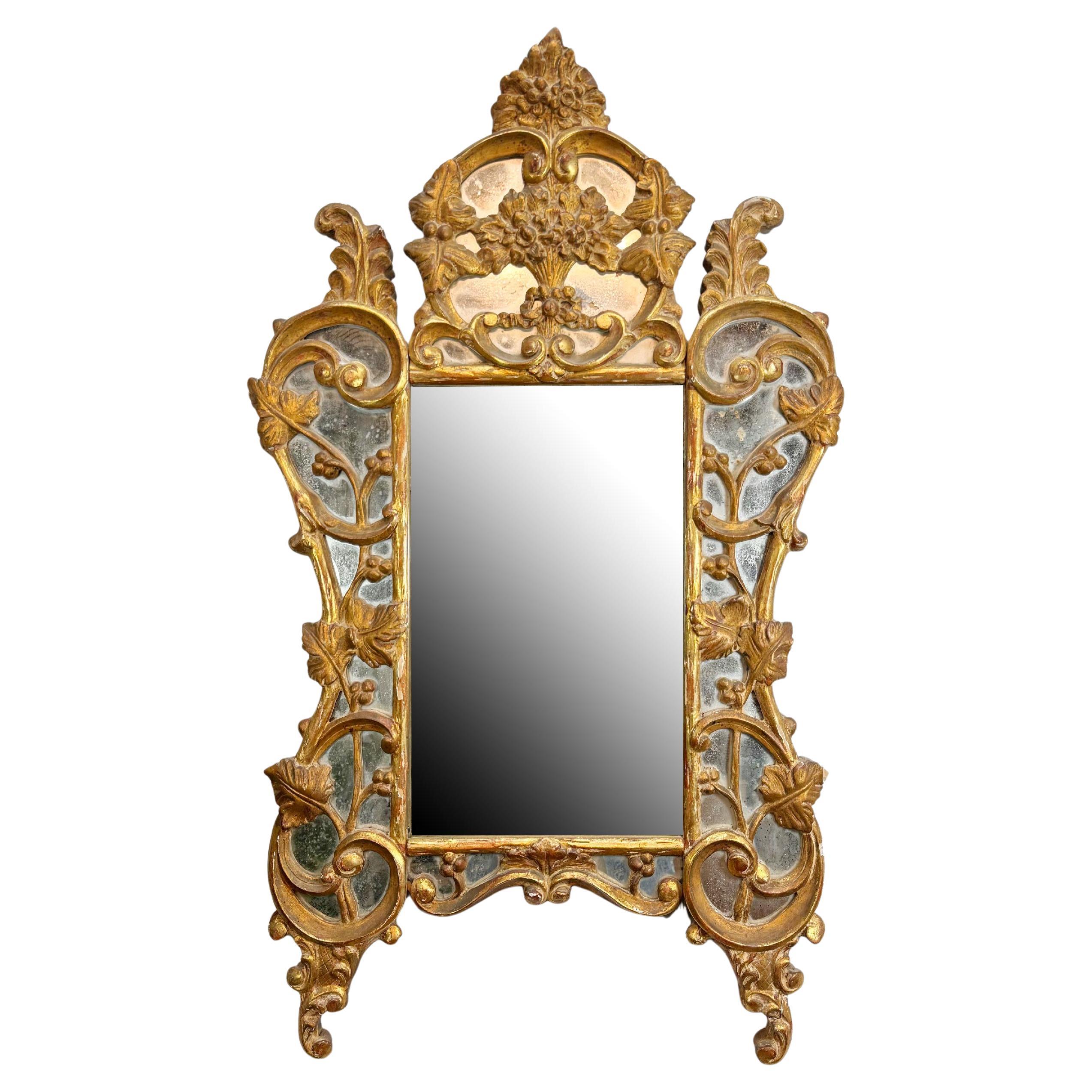 18th Century Louis XV Gilt Wood Gold Mirror