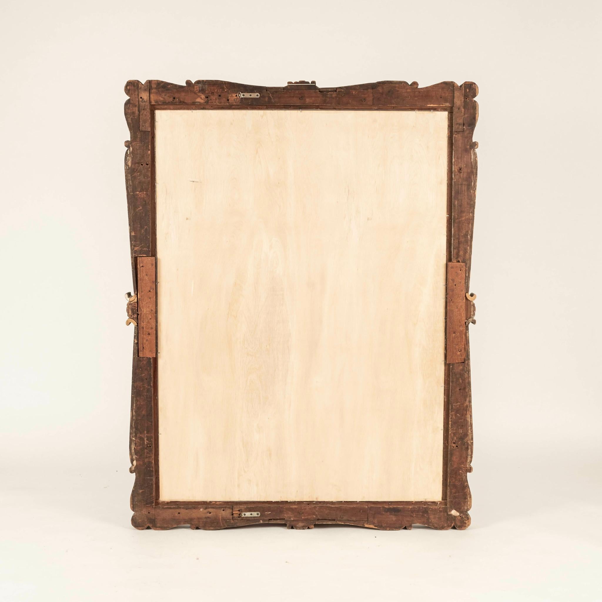 Miroir Louis XV du 18ème siècle en bois doré en vente 2