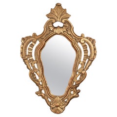 Miroir Louis XV du 18ème siècle en bois doré