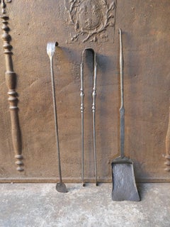 18th Century Louis XV Iron Fireplace Tools