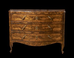 18th Century Louis XV Italian Chest of Drawers Walnut Commode High Leg