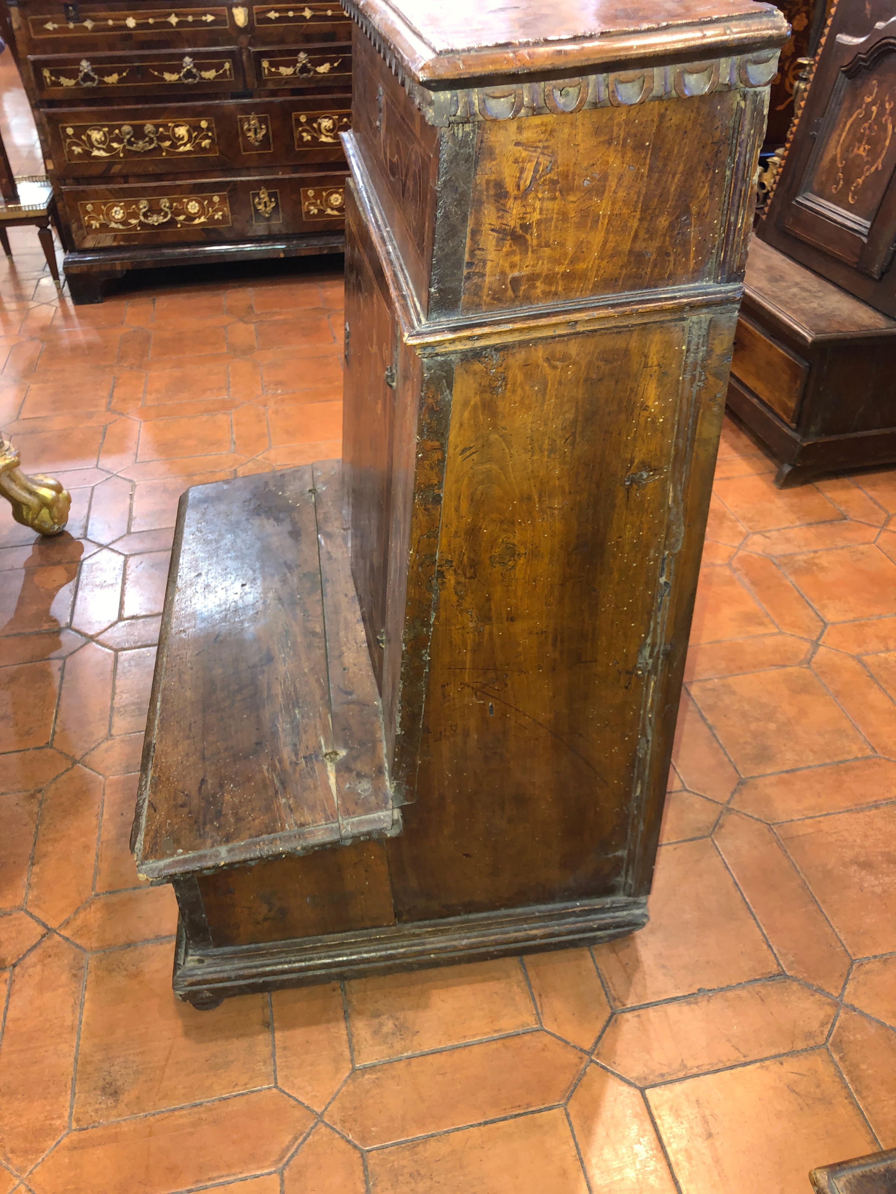 18th Century Louis XV Italian Inlay Kneeler Faldstool, 1720s 4