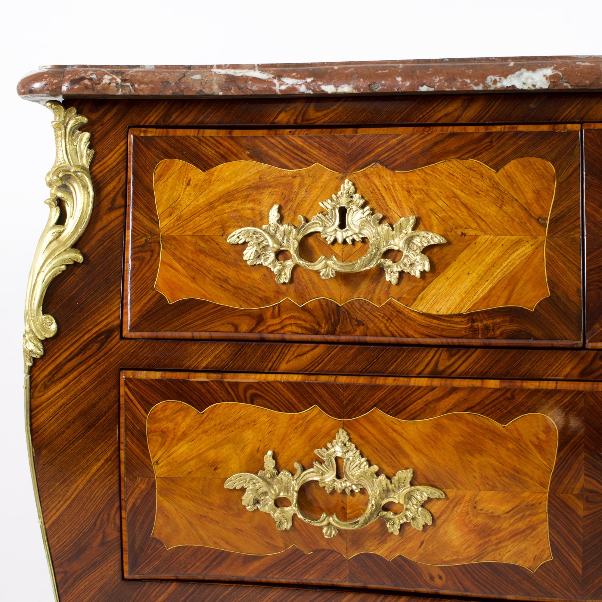 18th Century Louis XV Marquetry Commode or Sauteuse, Stamped 