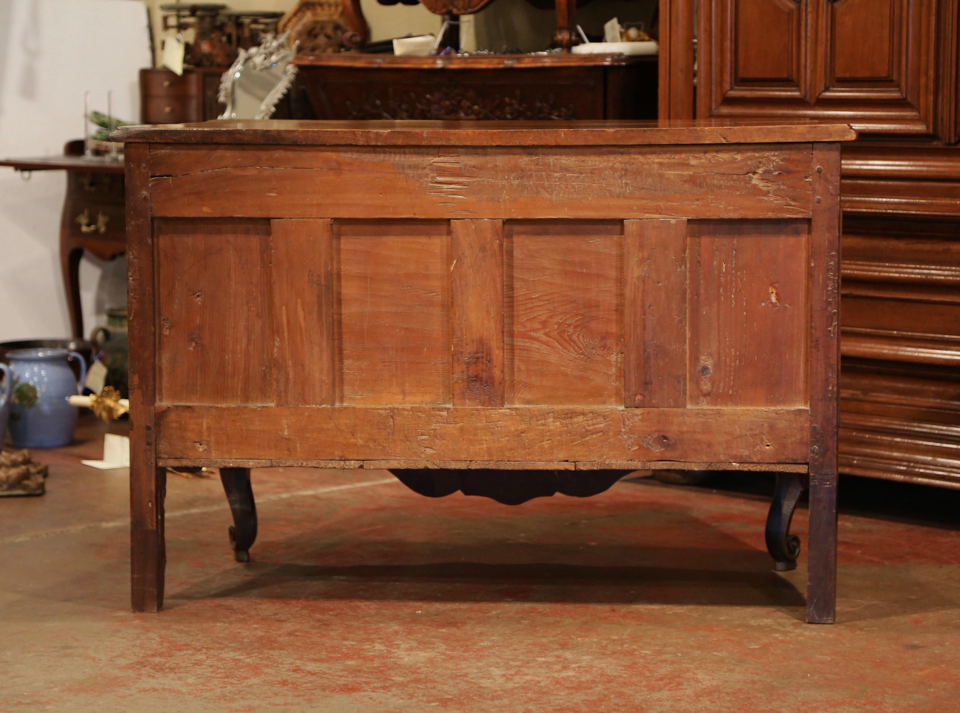18th Century Louis XV Period Carved Walnut Two-Drawer Commode from Fourques 4