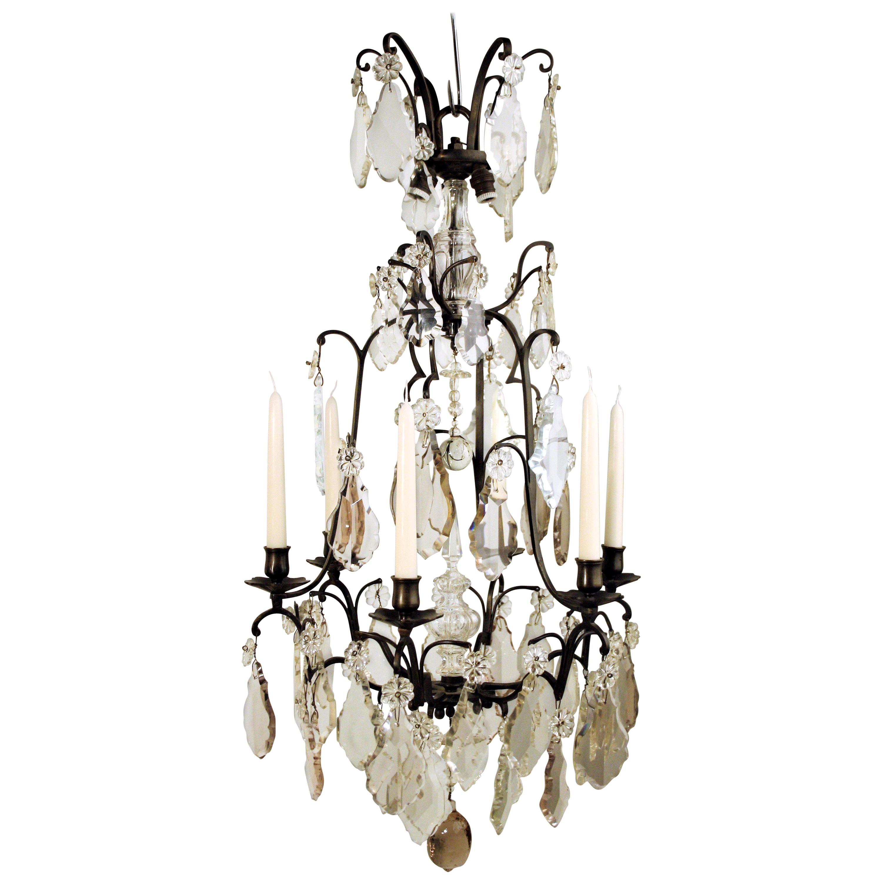 18th Century, Louis XV Period Crystal Chandelier For Sale