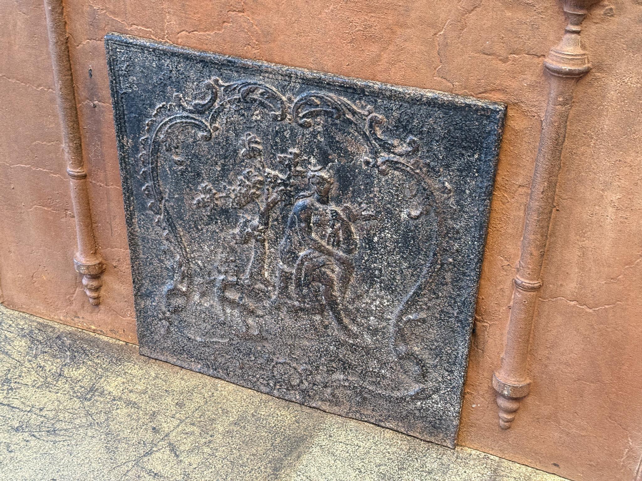 Cast 18th Century Louis XV Period 'Diana Bathing' Fireback / Backsplash For Sale