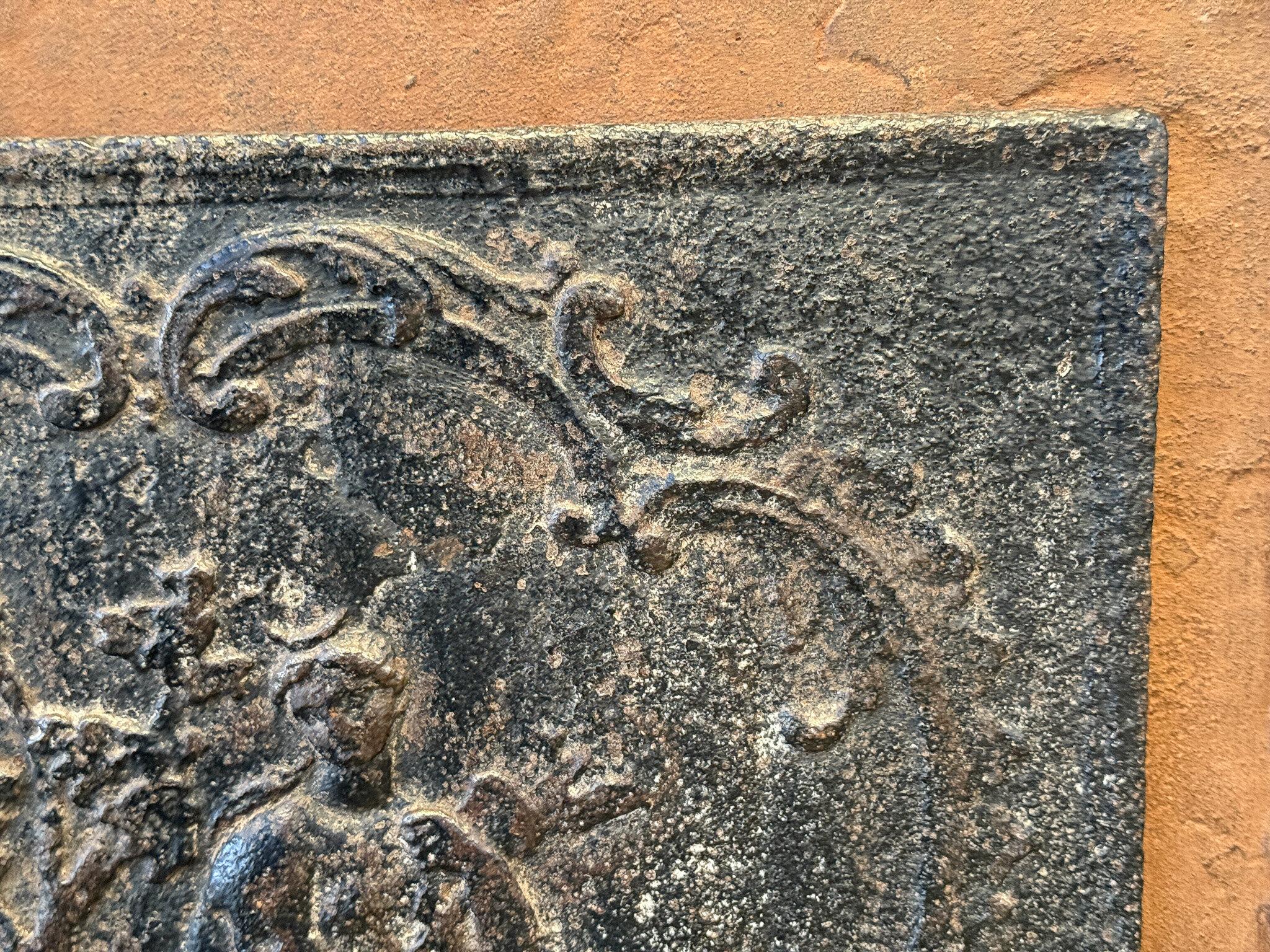 Iron 18th Century Louis XV Period 'Diana Bathing' Fireback / Backsplash For Sale