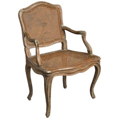 18th Century Louis XV Period Painted Fauteuil Armchair