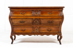 18th Century Louis XV Period Walnut Bombe Commode