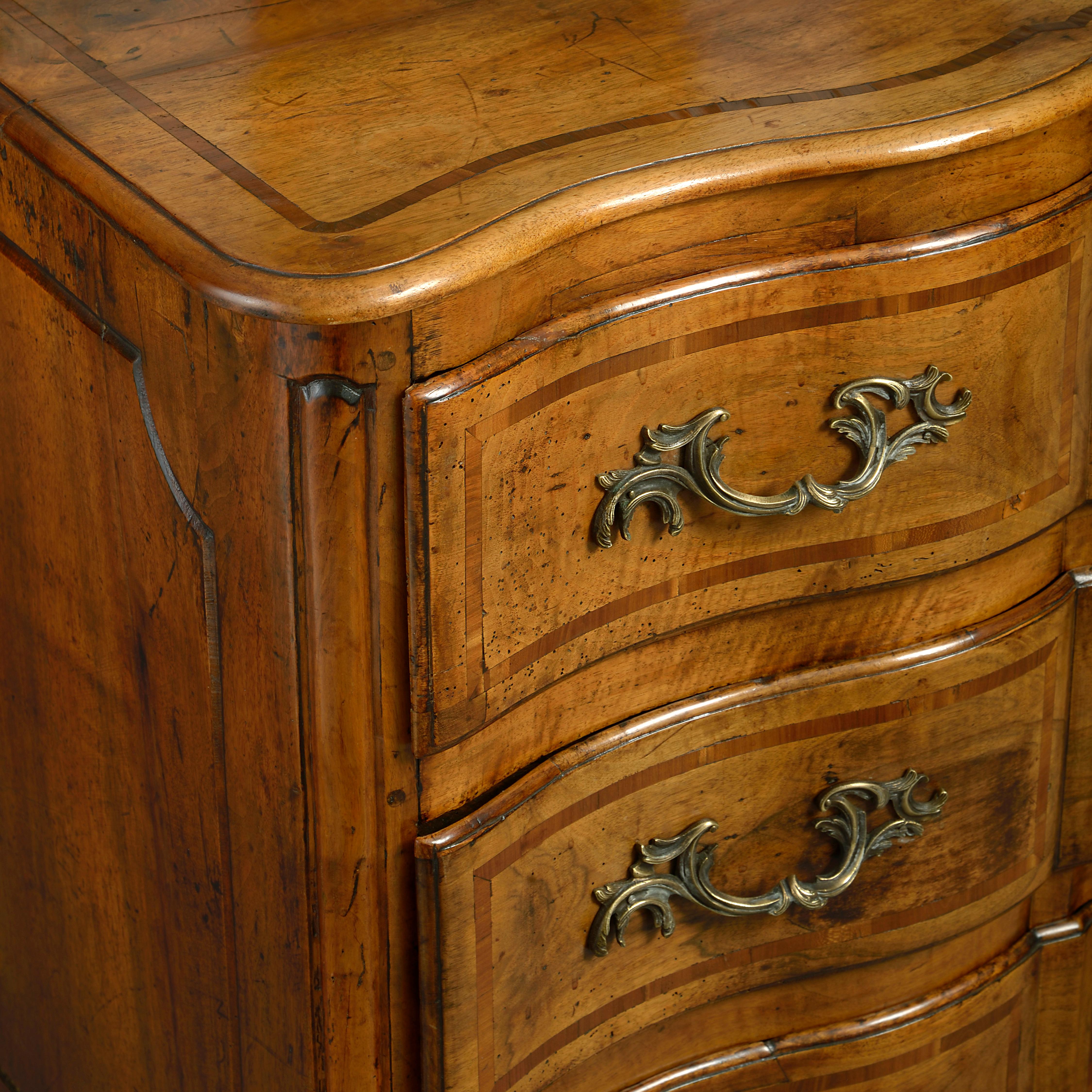 18th Century and Earlier 18th Century Louis XV Period Walnut Rococo Commode