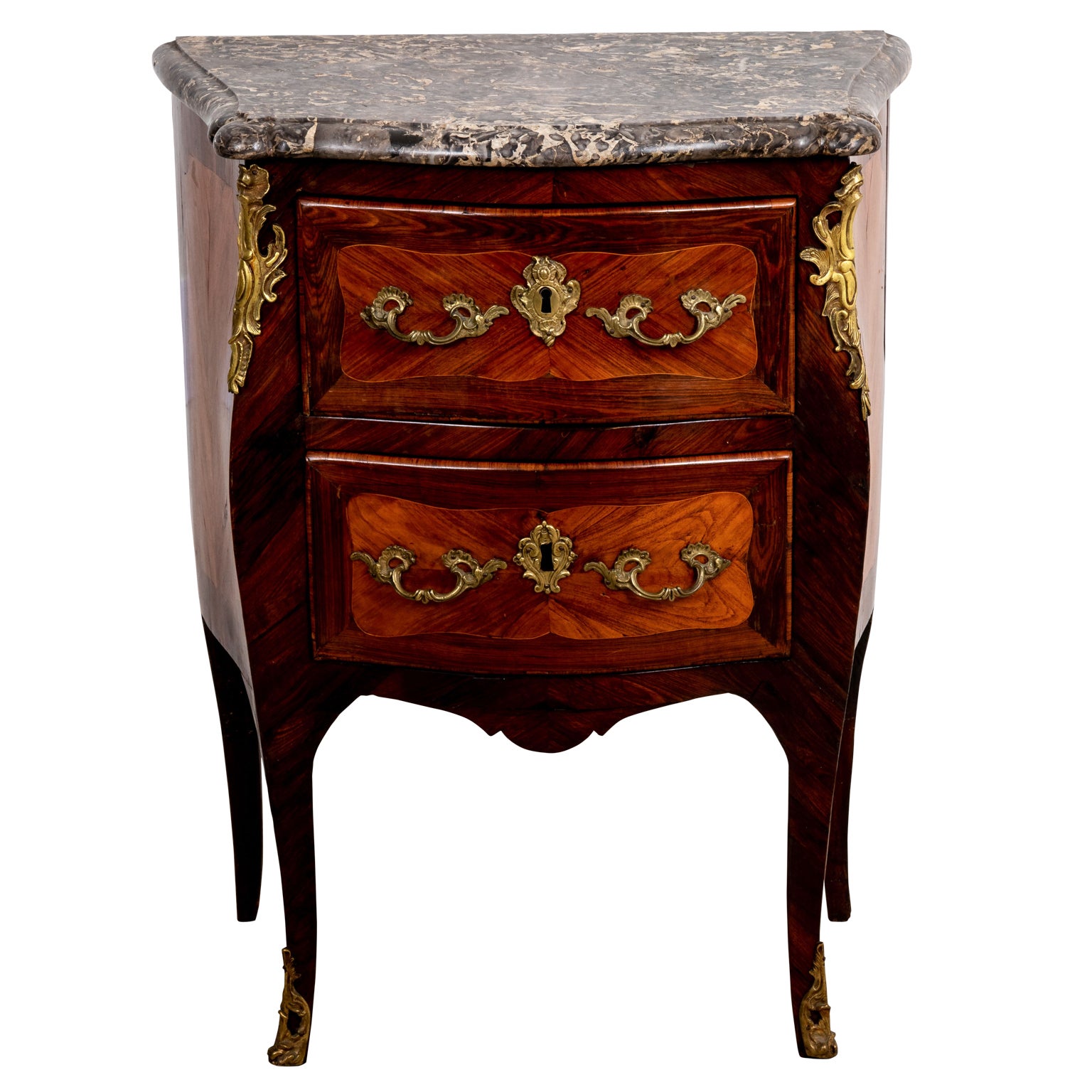 Rare Early 18th Century Louis XV Provincial Burr Elm Mazarin Commode For  Sale at 1stDibs