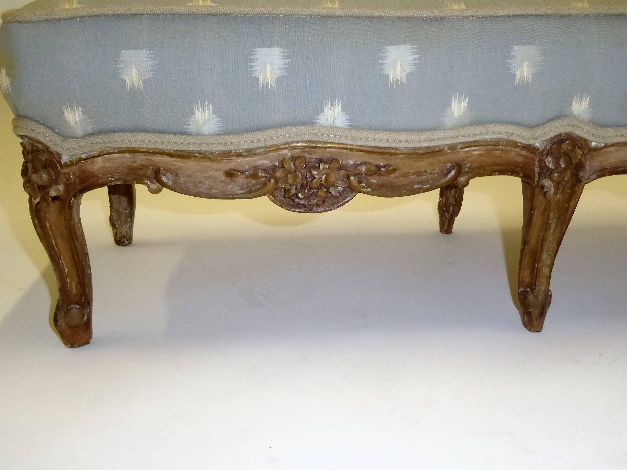 18th Century Louis XV Petite Footstool Tabouret Original Aged Finish, France For Sale 4