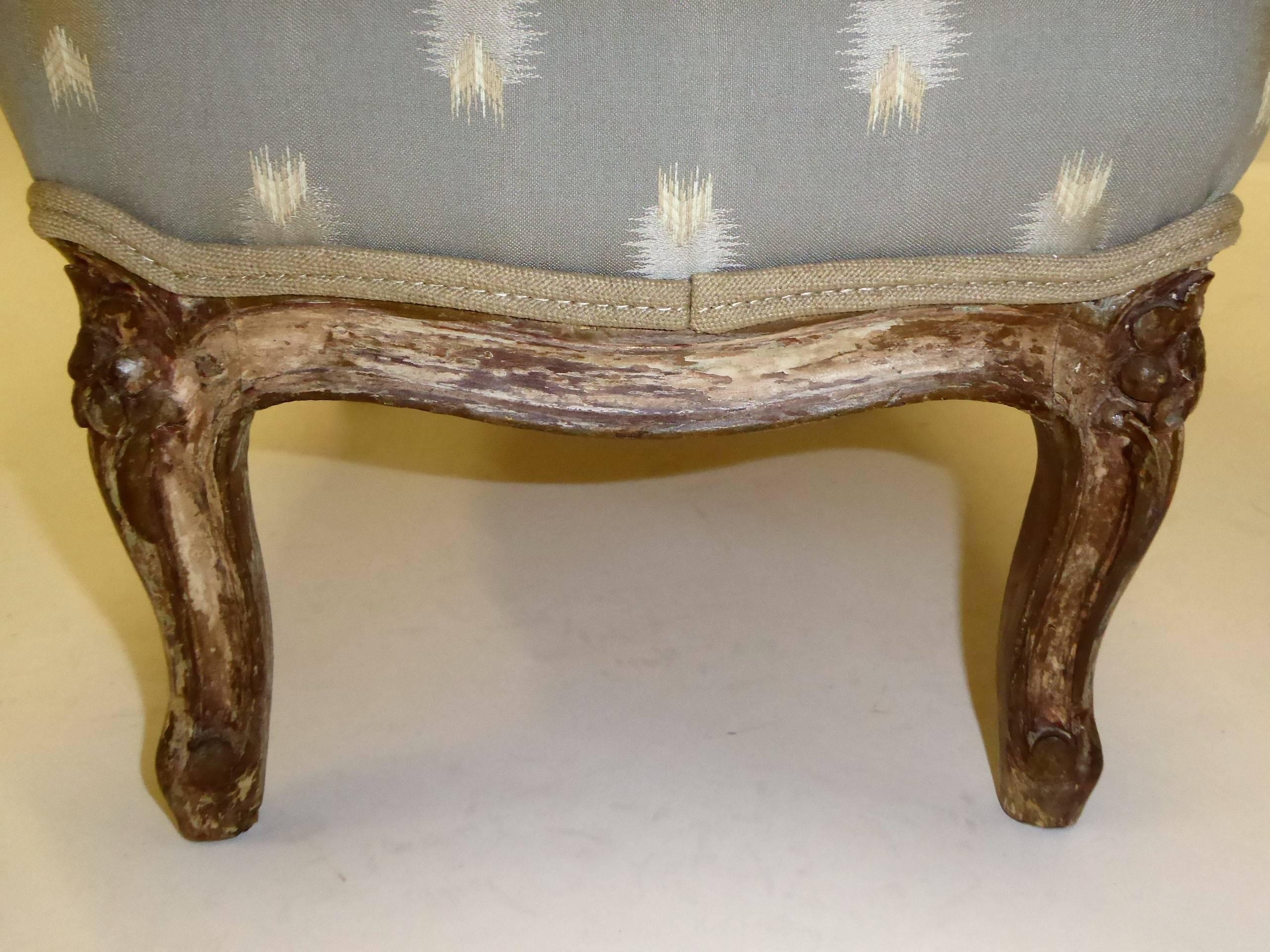 18th Century Louis XV Petite Footstool Tabouret Original Aged Finish, France For Sale 5