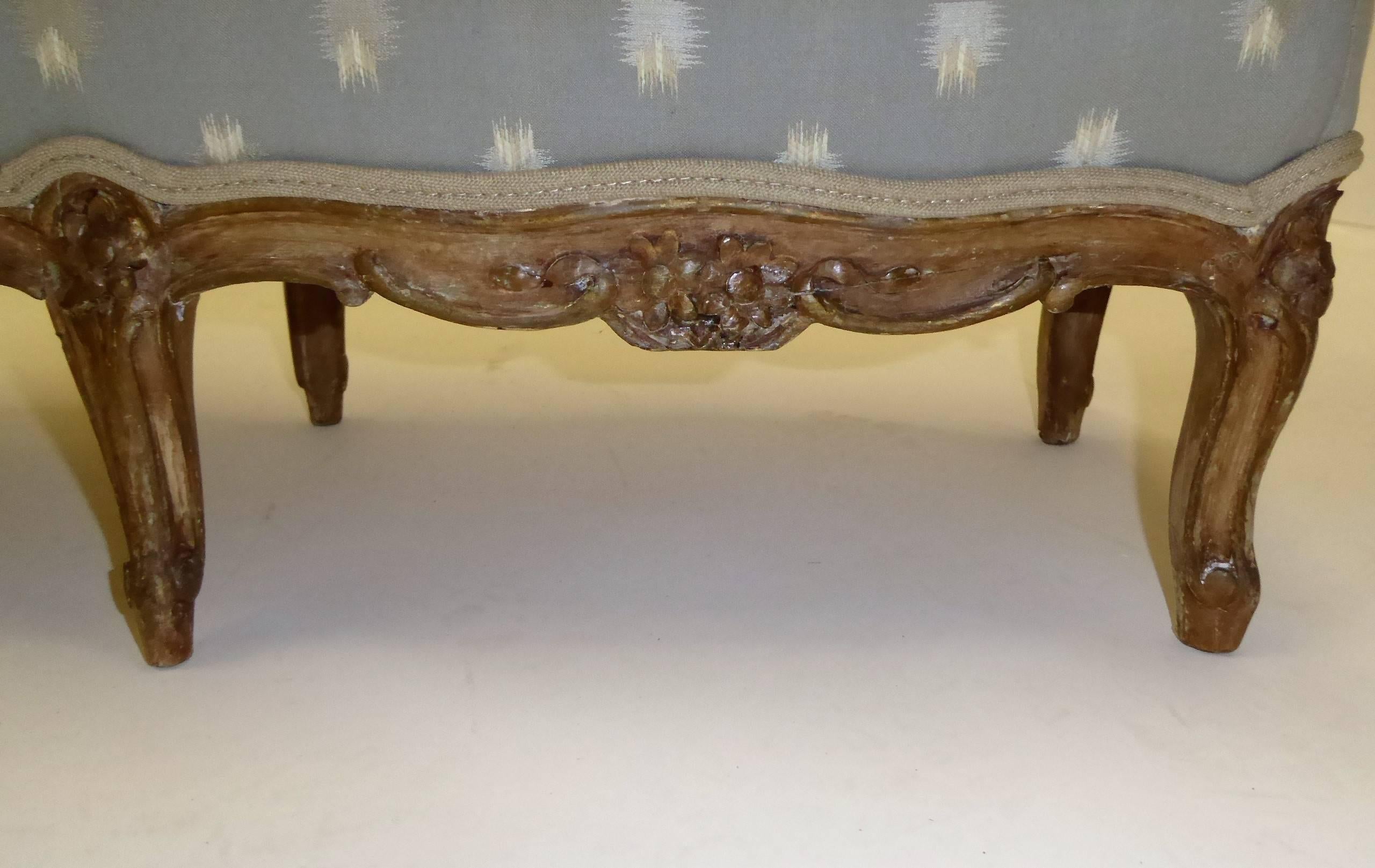 18th Century Louis XV Petite Footstool Tabouret Original Aged Finish, France For Sale 6
