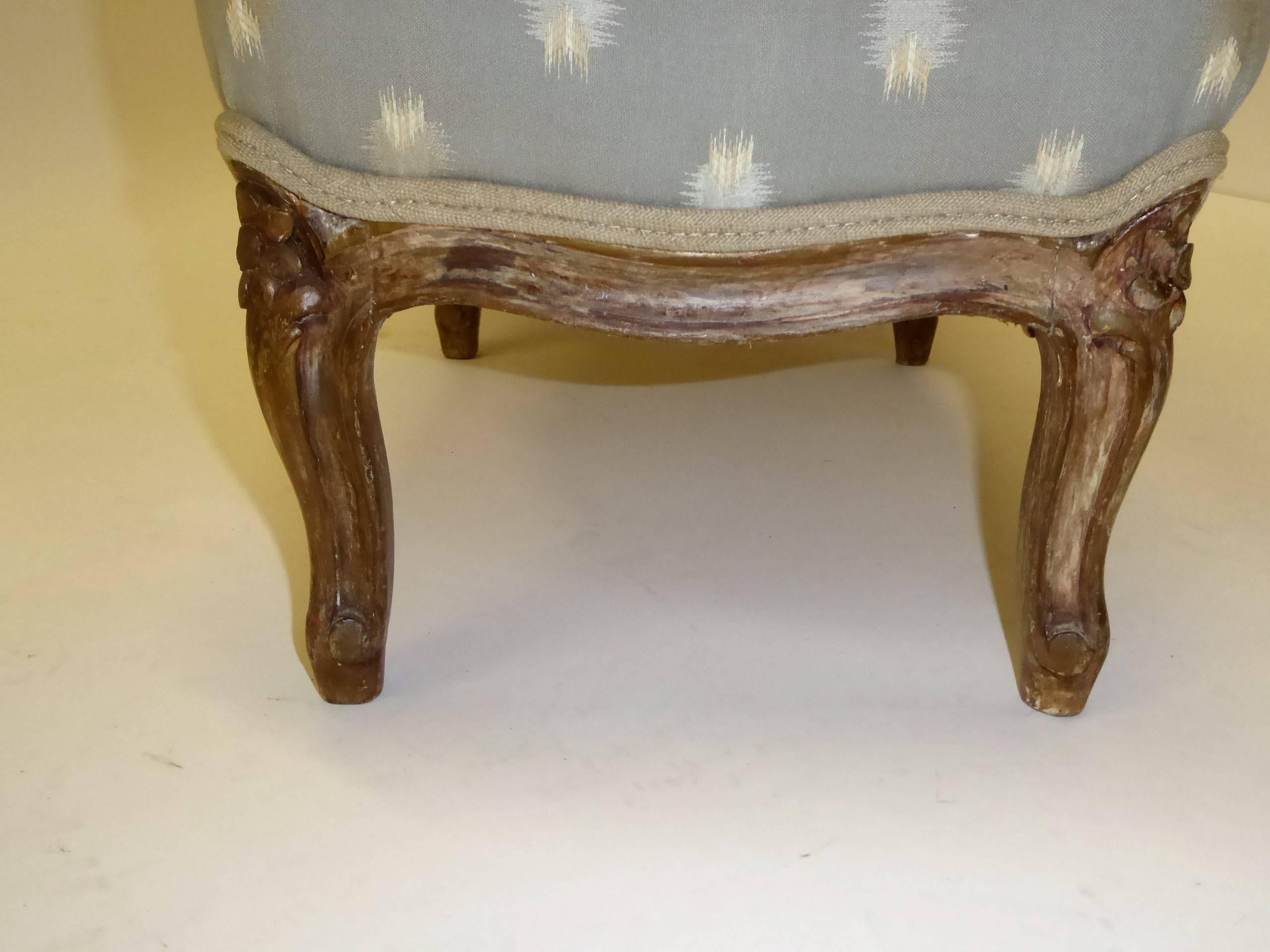 18th Century Louis XV Petite Footstool Tabouret Original Aged Finish, France For Sale 8