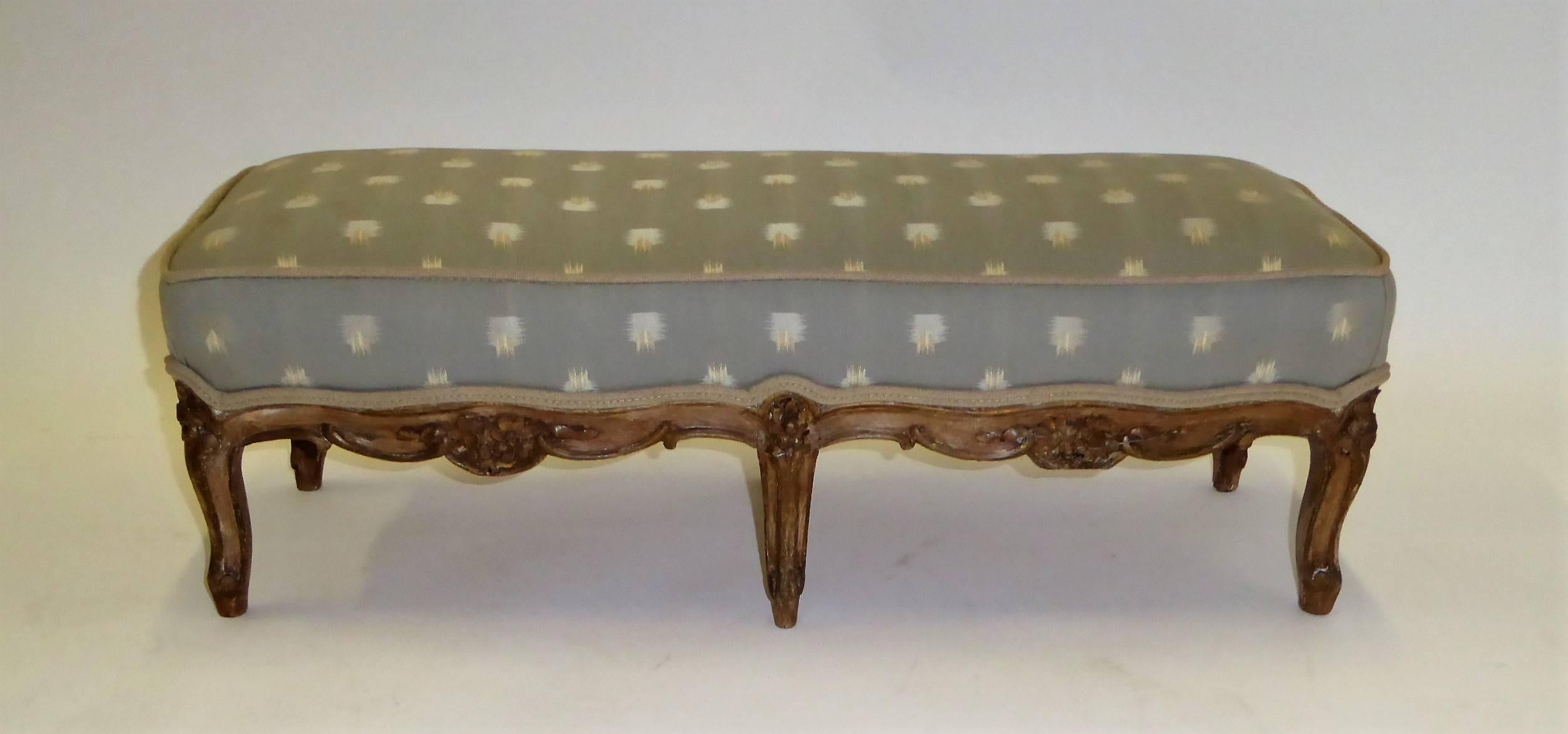 18th Century Louis XV Petite Footstool Tabouret Original Aged Finish, France For Sale 1