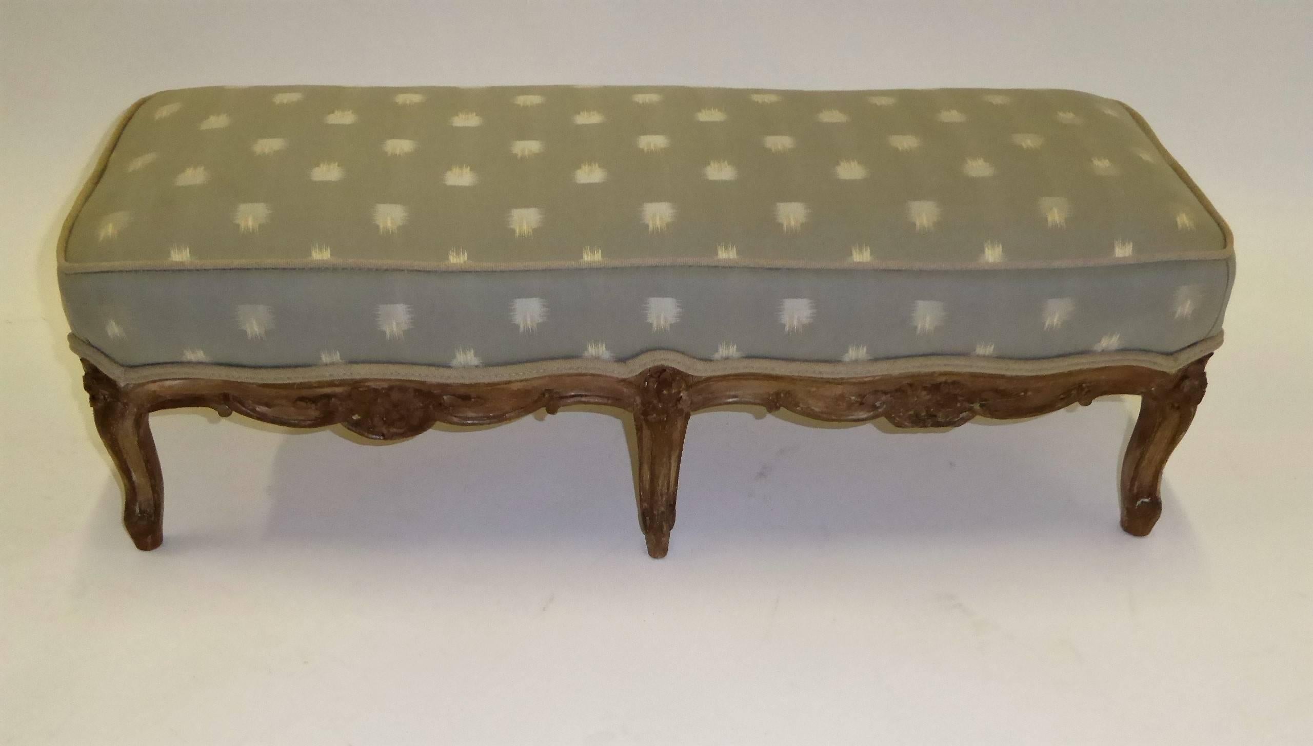 18th Century Louis XV Petite Footstool Tabouret Original Aged Finish, France For Sale 2