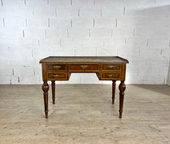 19th Century Swedish Desk Inspired by Louis XV Style with Five Drawers