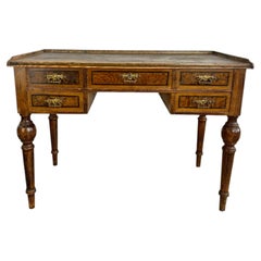 19th Century Swedish Desk Inspired by Louis XV Style with Five Drawers