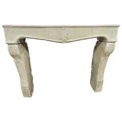 18th Century Louis XV Sandstone Fireplace
