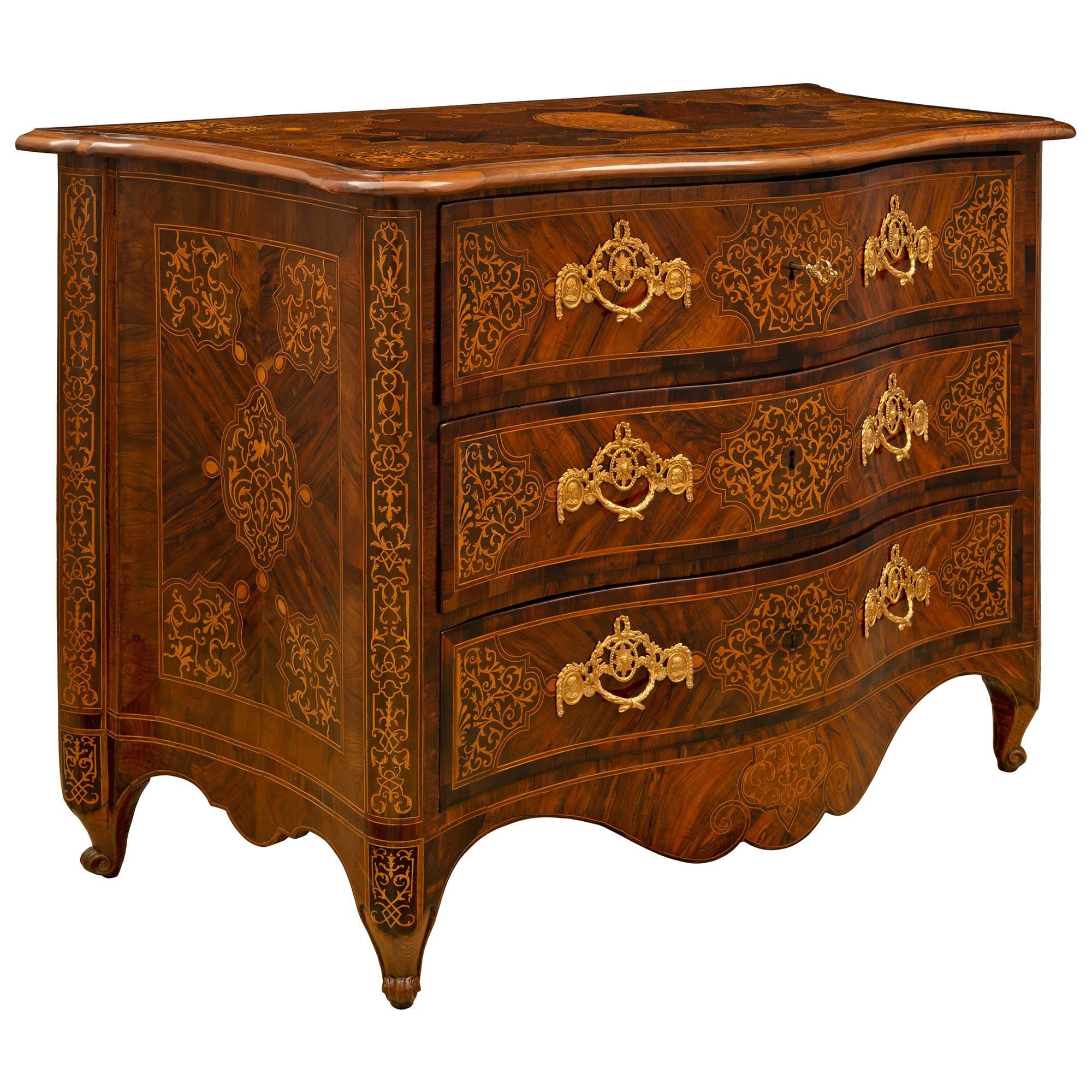 Unknown 18th Century Louis XV St. Rosewood, Kingwood, Maple, and Ormolu Commmode For Sale