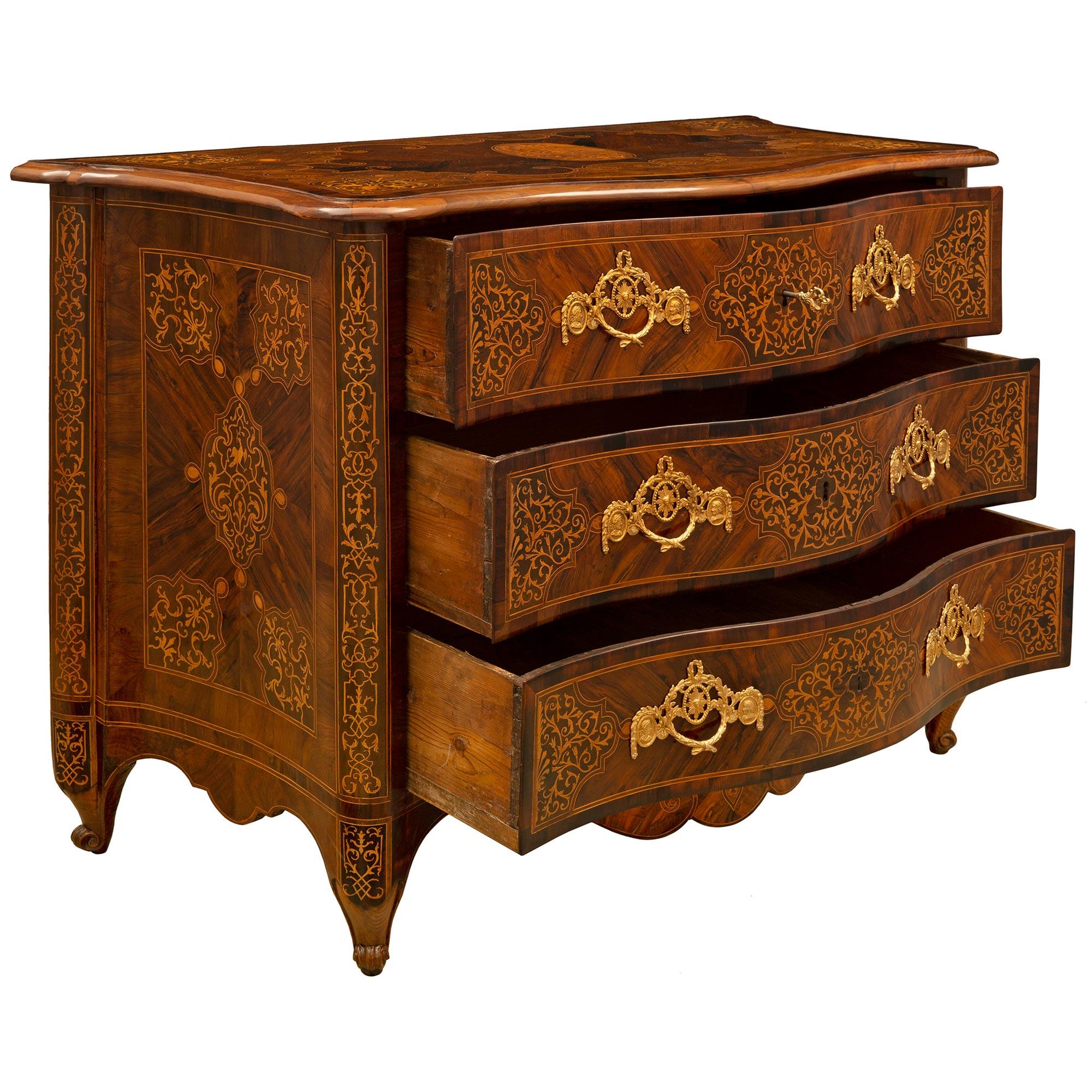 18th Century Louis XV St. Rosewood, Kingwood, Maple, and Ormolu Commmode In Good Condition For Sale In West Palm Beach, FL
