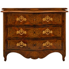 18th Century Louis XV St. Rosewood, Kingwood, Maple, and Ormolu Commmode