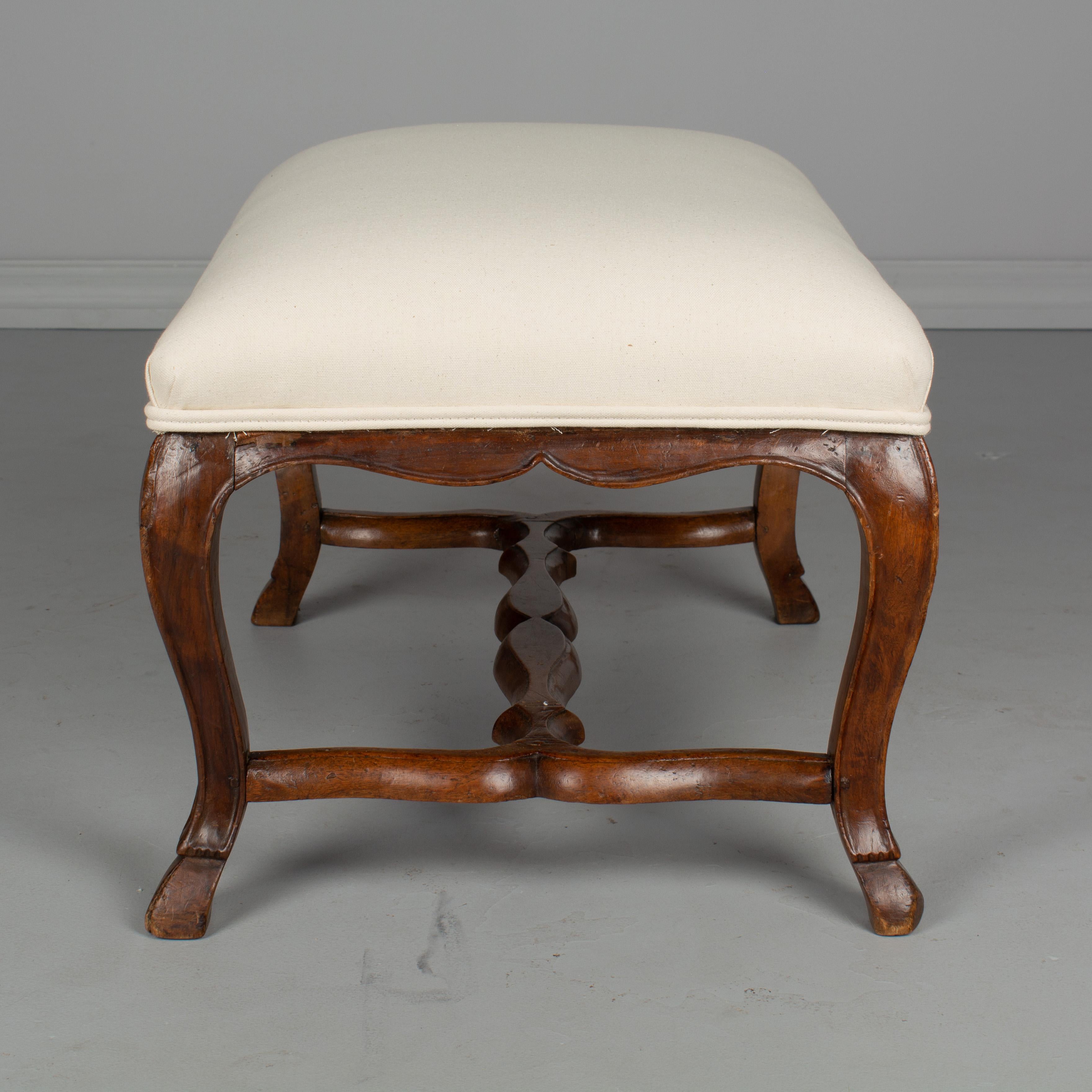 Hand-Carved 18th Century Louis XV Style Foot Stool