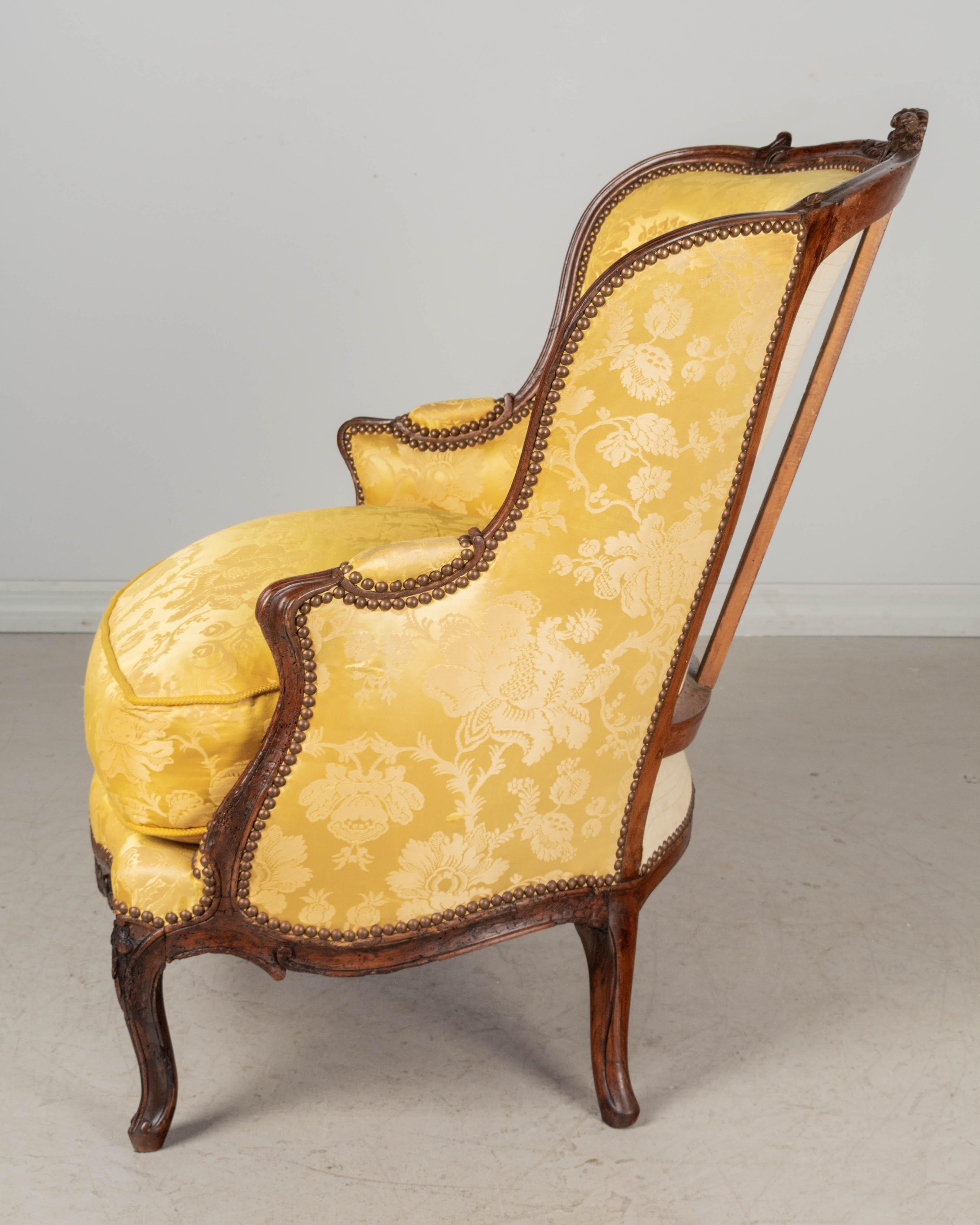 18th Century Louis XV Style French Bergère, or Armchair For Sale 1
