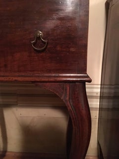 Italy 18th Century Louis XV Walnut Side Table Gueridon with Drawings