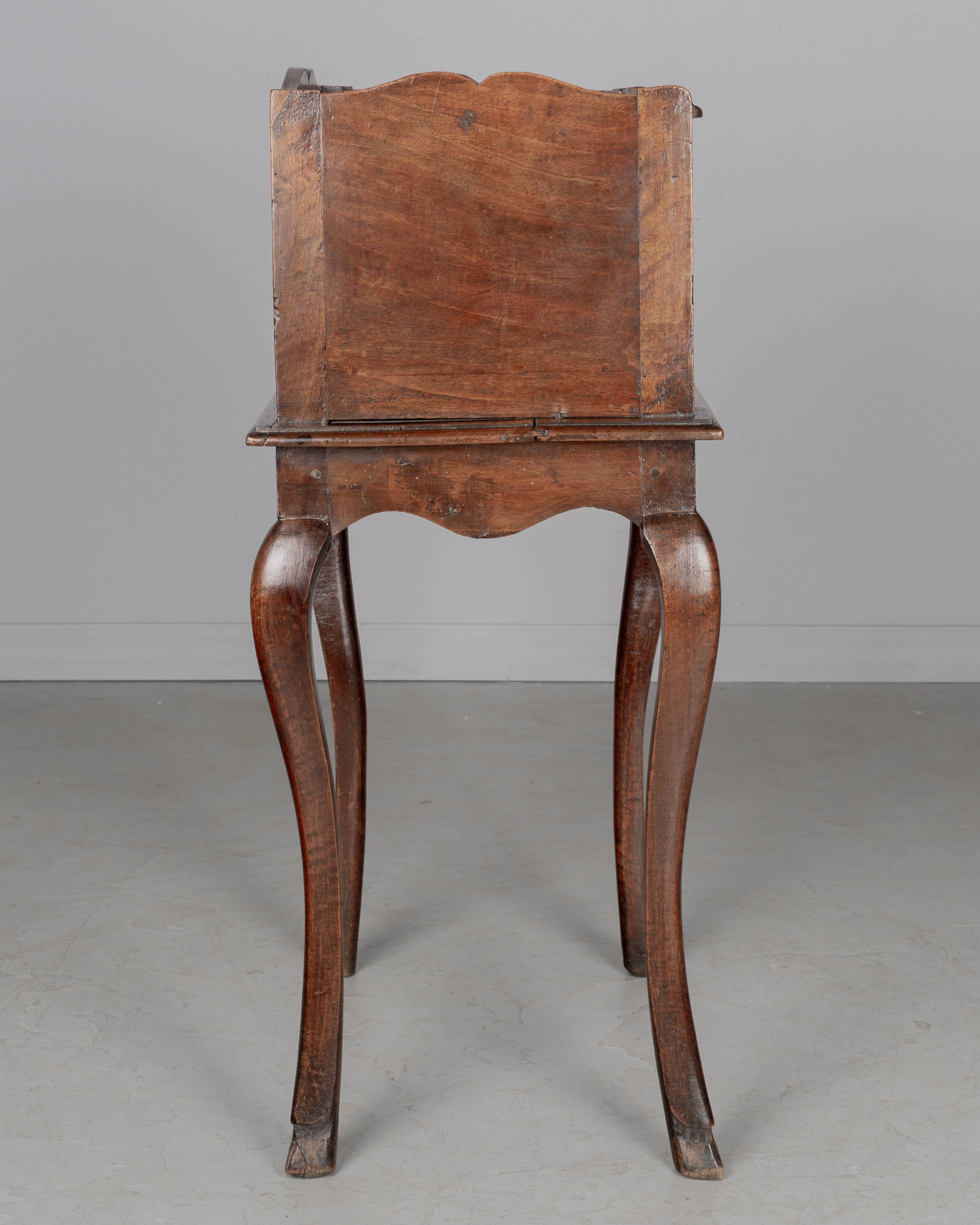 Walnut 18th Century Louis XV Style Side Table, or Nightstand For Sale