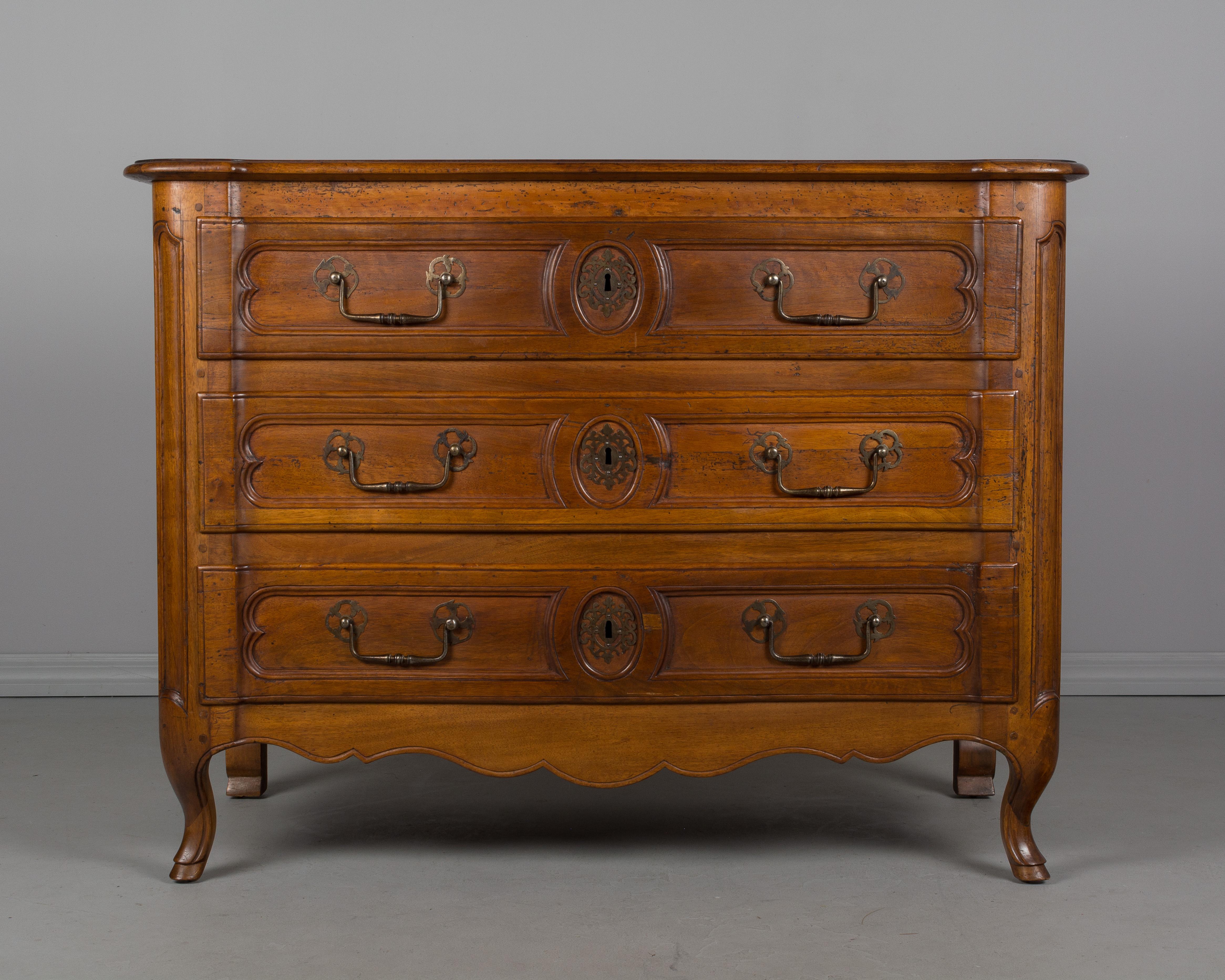 French 18th Century Louis XV Style Walnut Commode