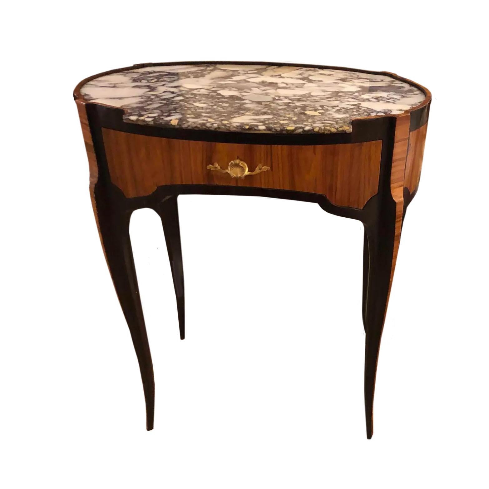 Late 18th Century 18th Century Louis XV Table With Marble Top  For Sale