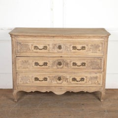 18th Century Louis XV Transitional Bleached Oak Commode