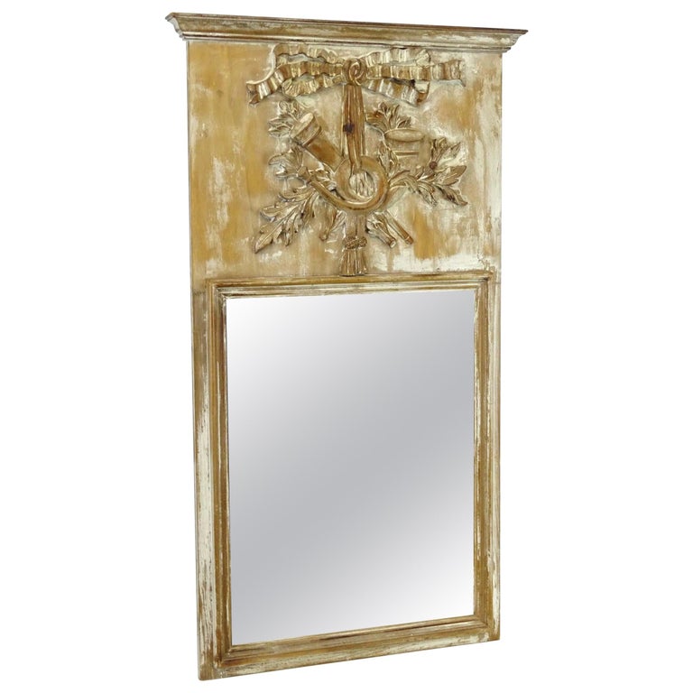 Antique Louis XV Trumeau Mirror For Sale