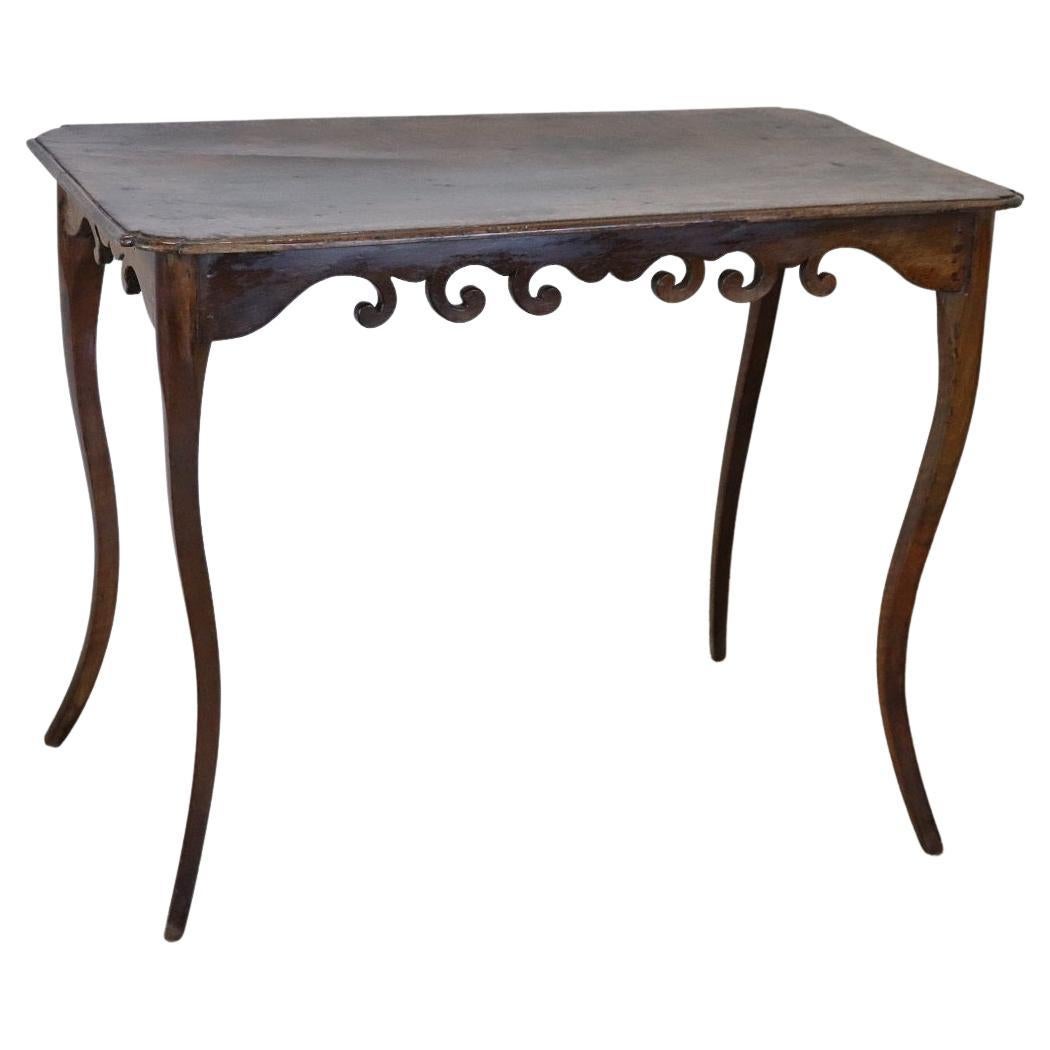 18th Century Louis XV Walnut Antique Side Table with Engraved Date 1778