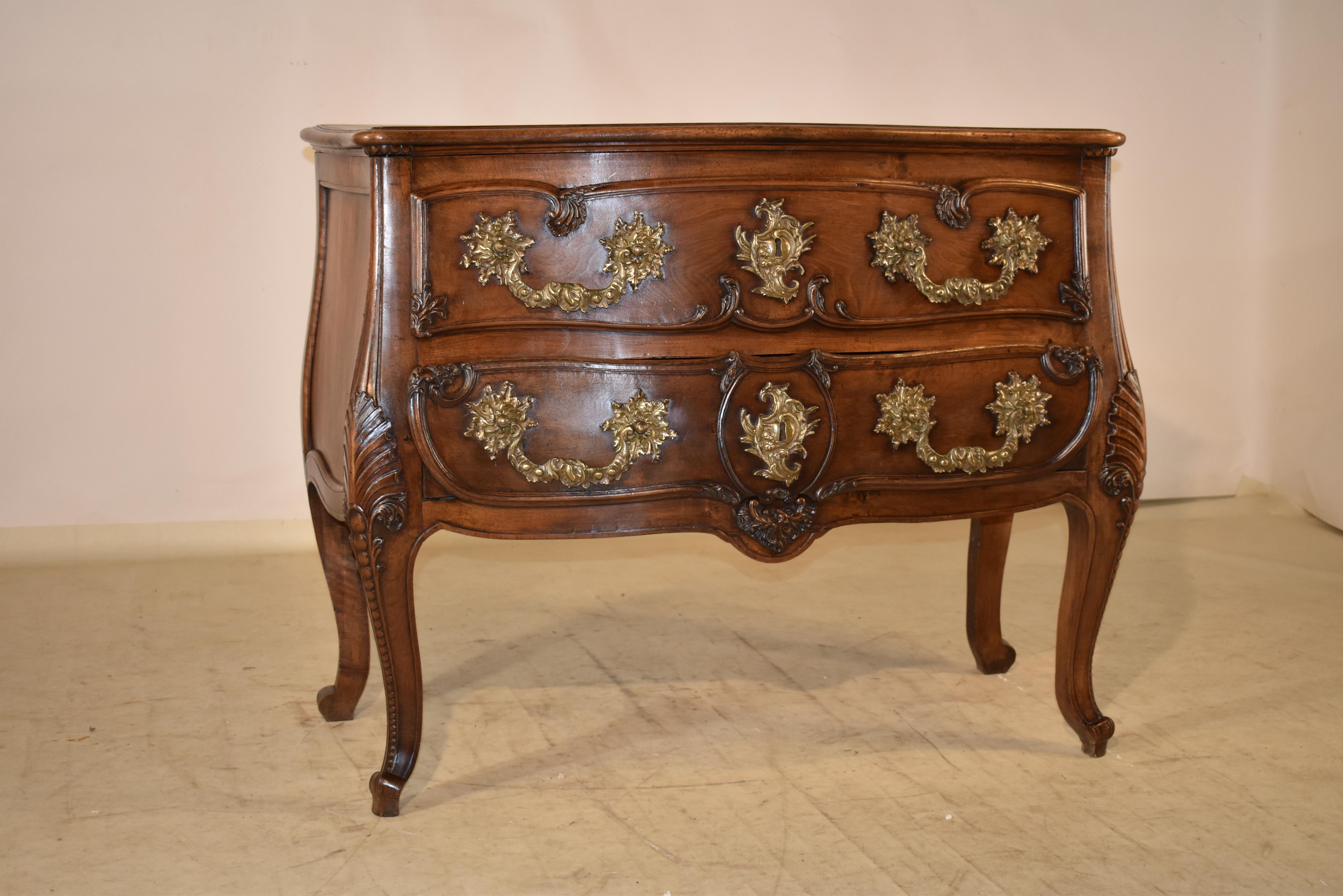 French 18th Century Louis XV Walnut Commode For Sale