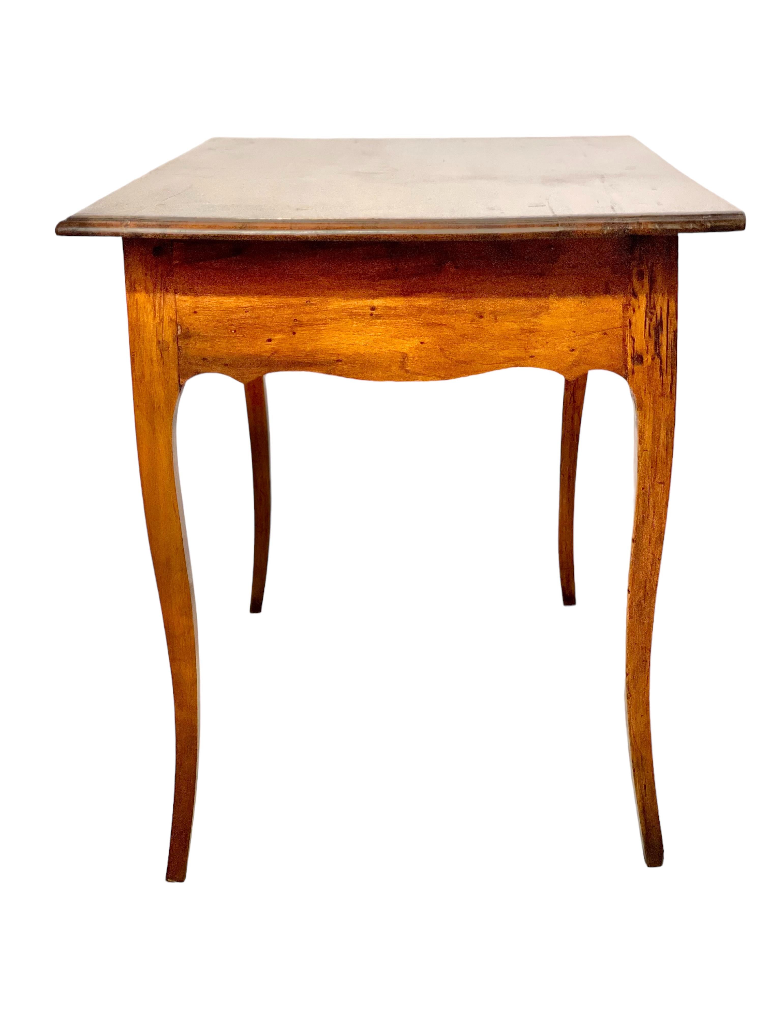 French 18th Century Louis XV Walnut Table or Ladies Desk For Sale