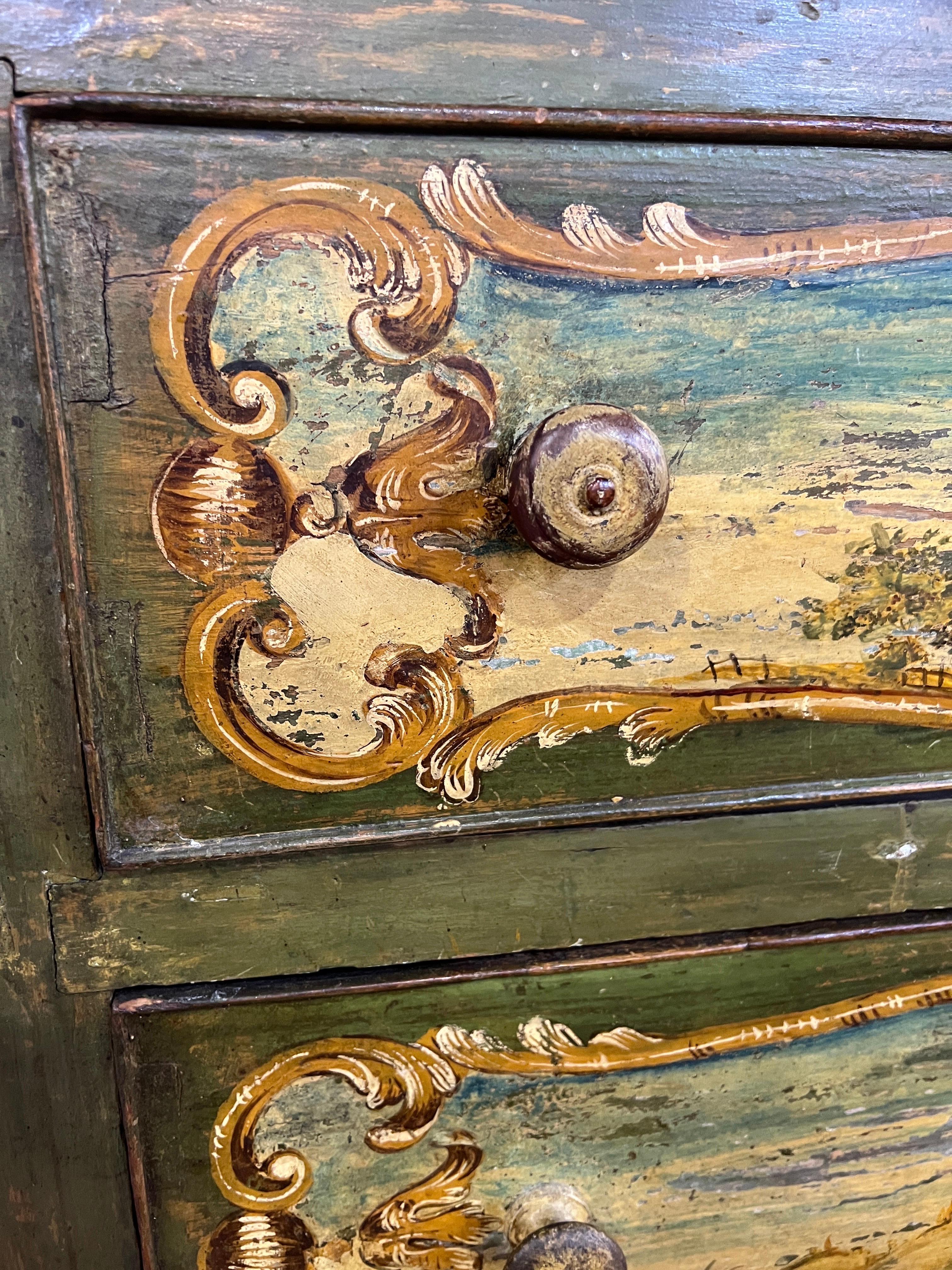 18th Century Louis XV Wood Painted  Chest of Drawers 1700-1750 5