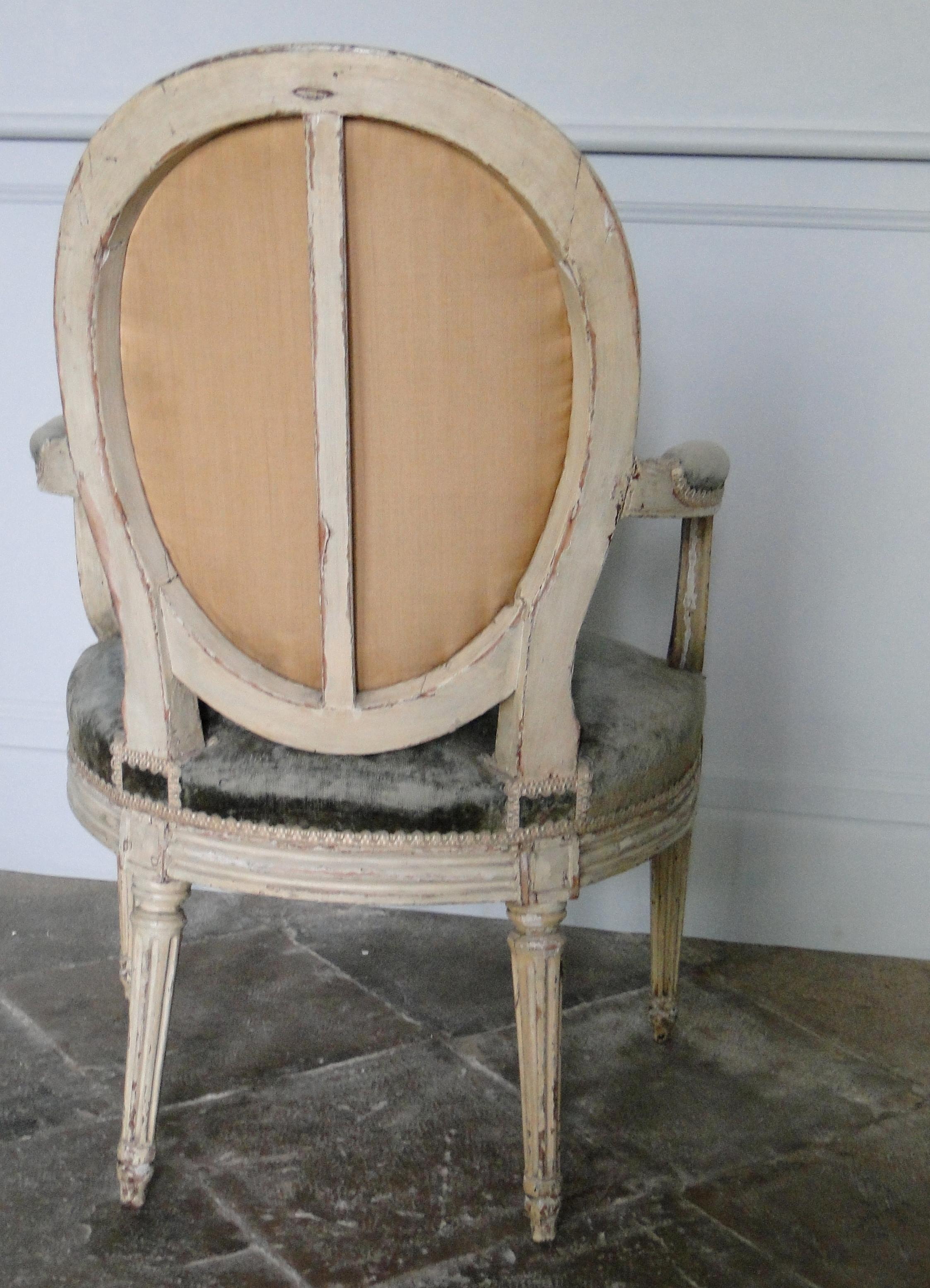 18th Century and Earlier 18th Century Louis XVI Armchair  For Sale
