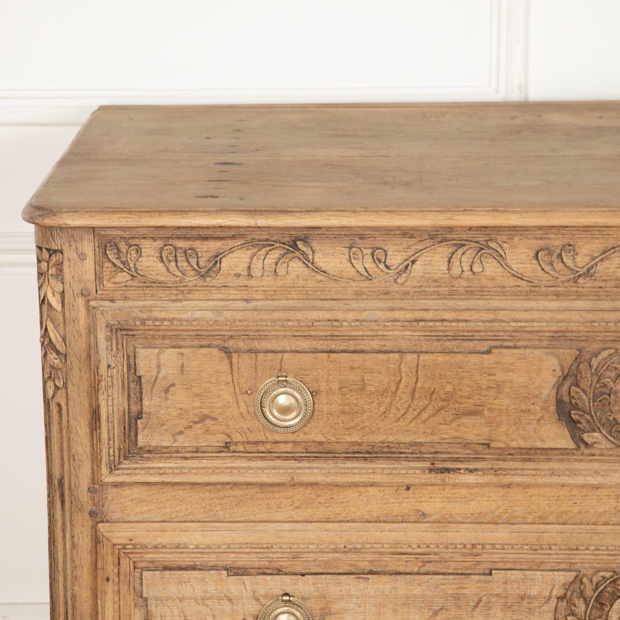 Commode in Oak sbiancato Luigi XVI del XVIII secolo in vendita 6