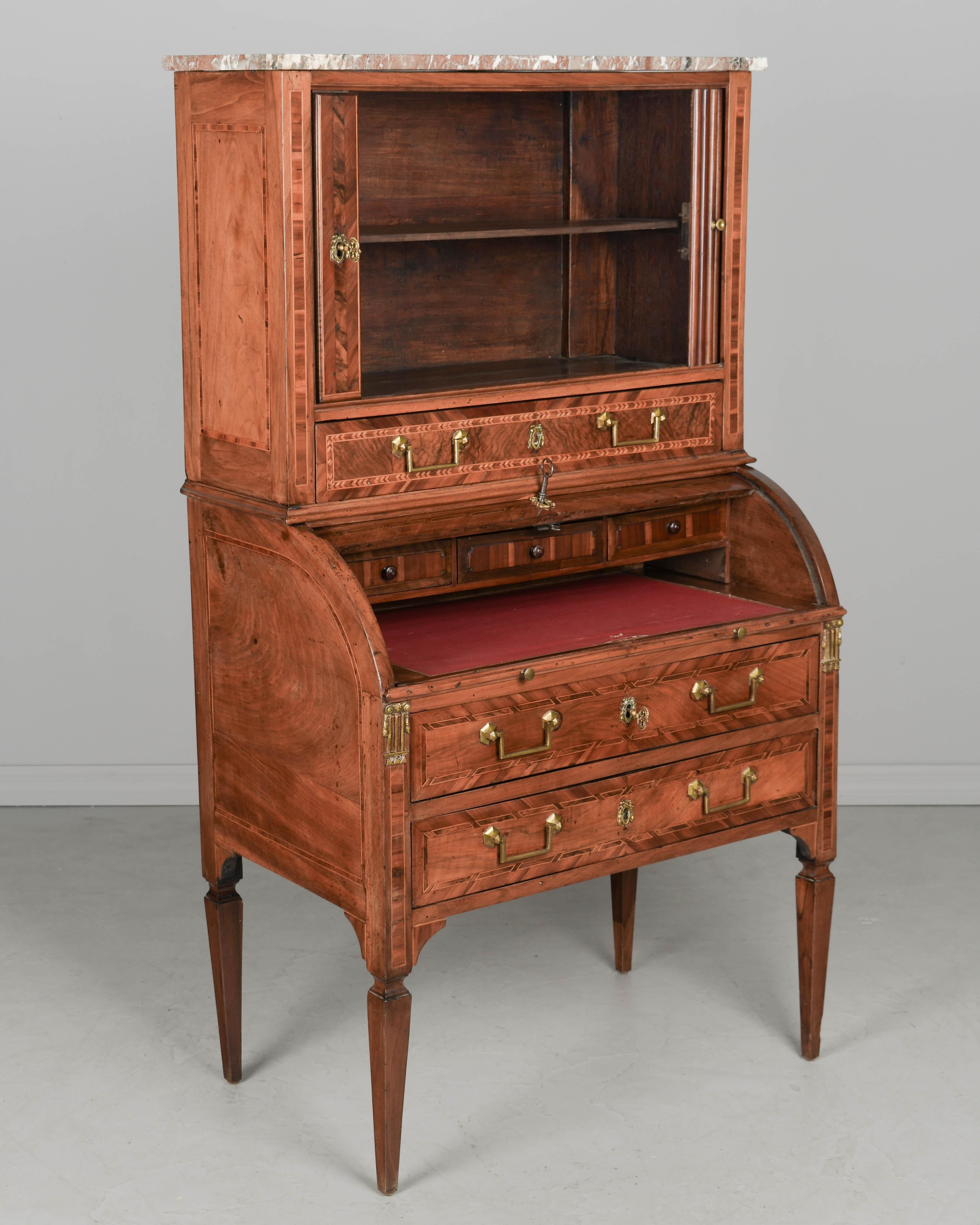 18. Jahrhundert Louis XVI Bureau à Cylindre oder Roll-Top-Schreibtisch (Louis XVI.) im Angebot