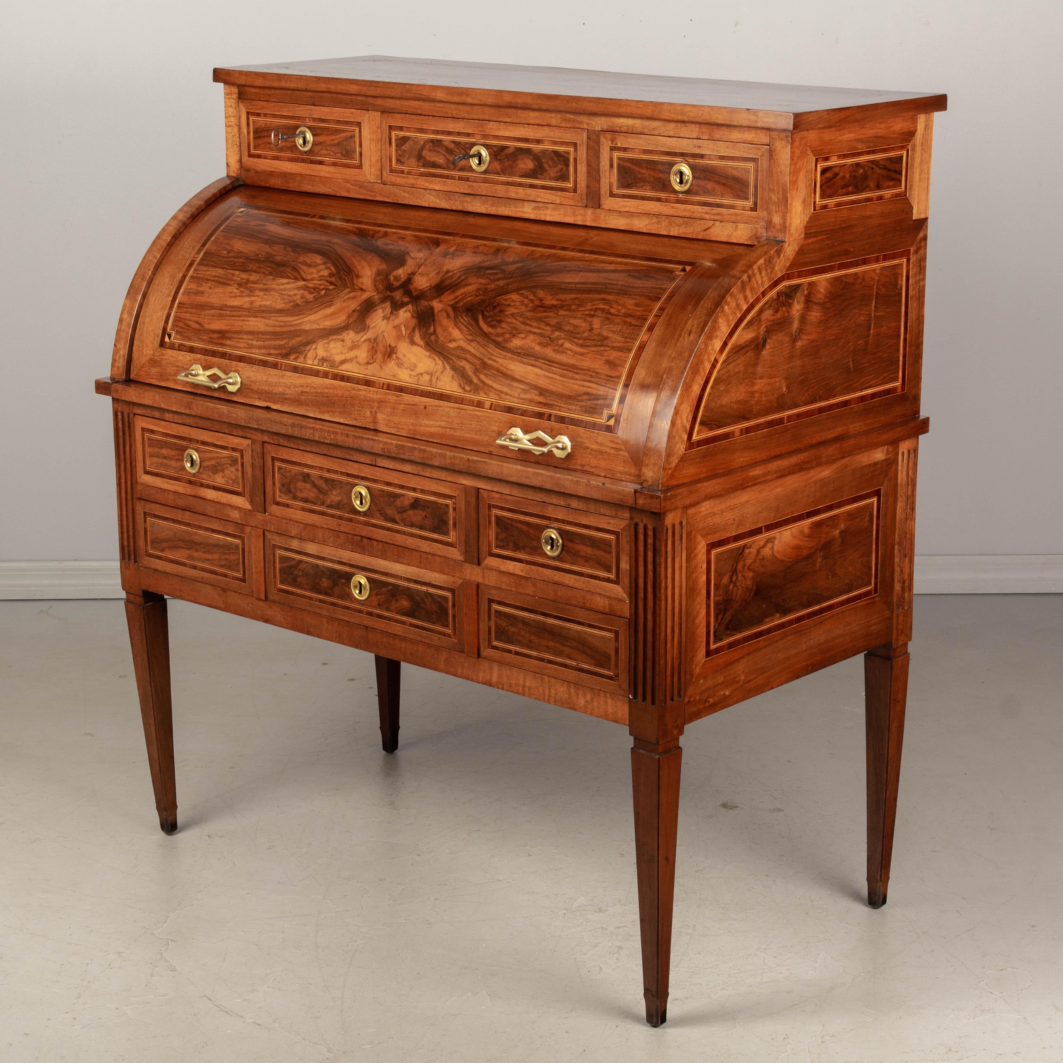 French 18th Century Louis XVI Bureau à Cylindre or Roll Top Desk