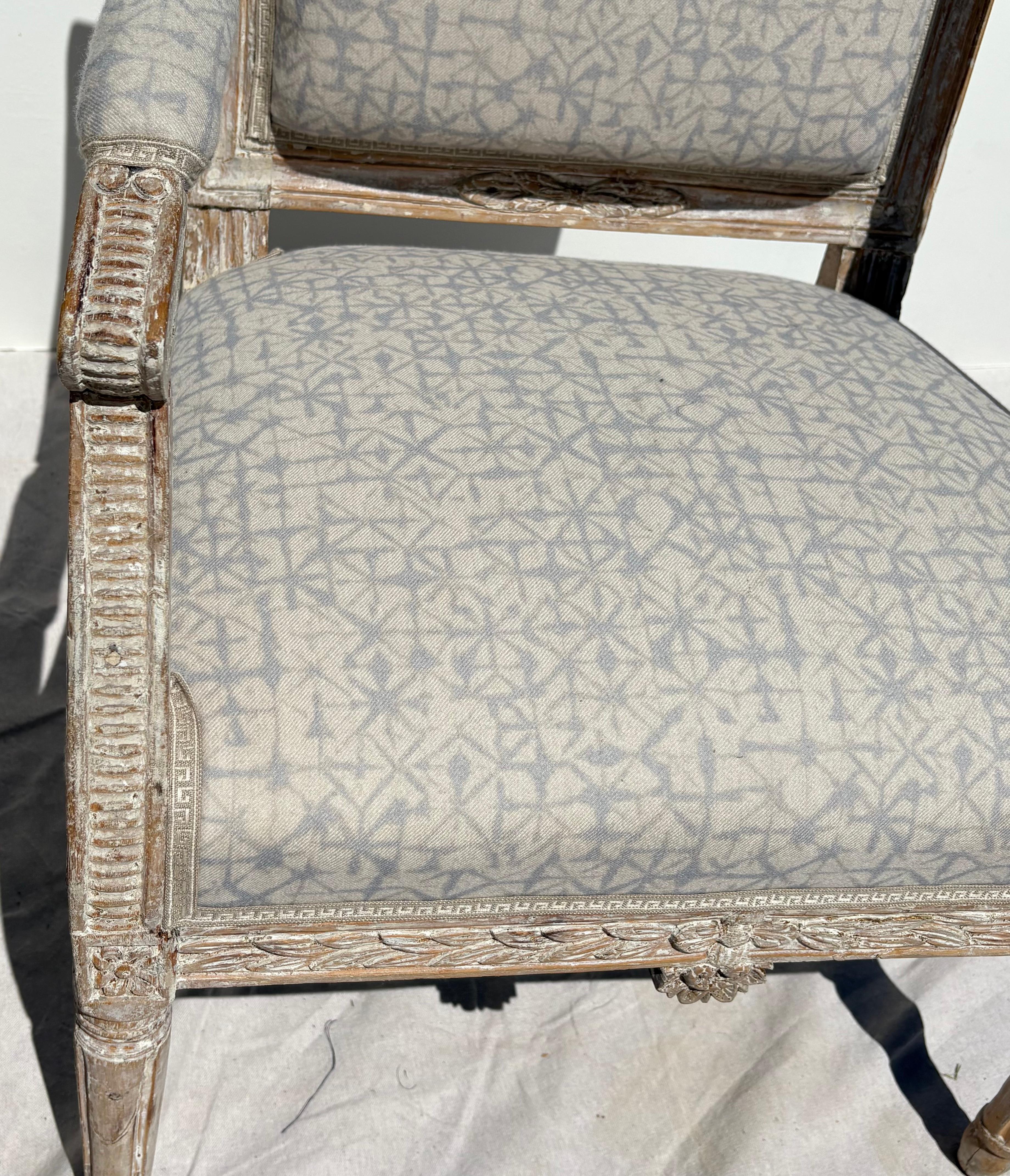 18th Century Louis XVI Carved Fauteuil For Sale 5
